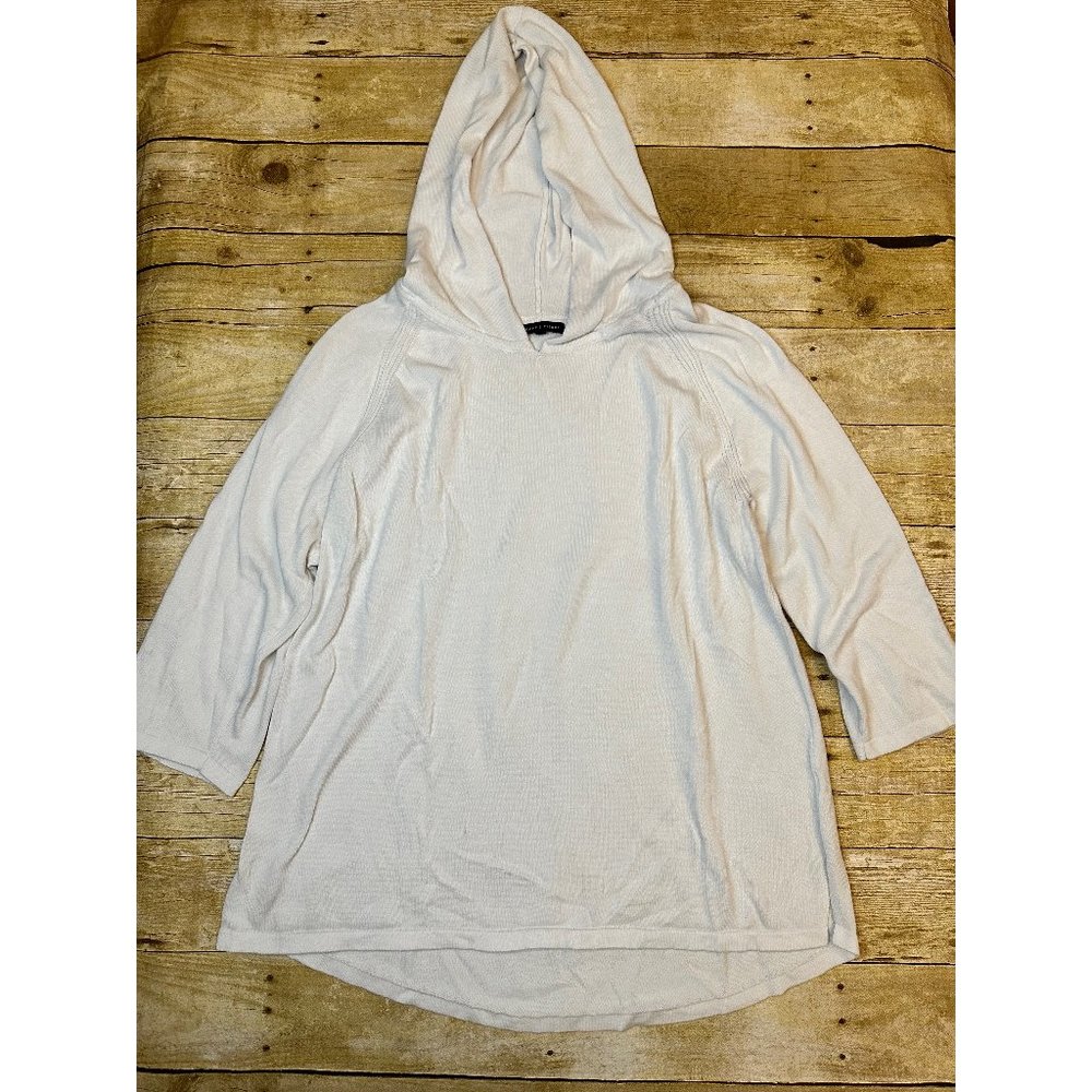 Jeanne Pierre Knit Hooded Tunic in White